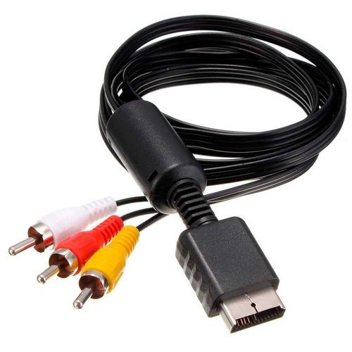 Câble 1.8M Audio Vidéo Av 3 Rca Tv Compatible Avec Ps1 Psx Ps2 Ps3 Noir Cordon De Remplacement Analogique Image Son[GBP6271999]