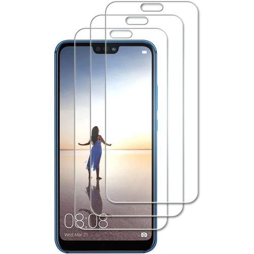 Lot De 3 Verres Trempés Pour Huawei P20 Lite - Protection Écran 9h Anti-Rayures, Haute Transparence Et Sensibilité, Installation Facile