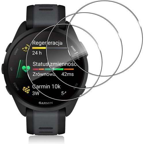 Cauc-Verre Trempé Pour Garmin Forerunner 165 [3 Pièces], Sans Bulles 9h Hd Ultra Résistant Protection Écran Film En Vitre Trempé Protecteur D'écran [Transparent]