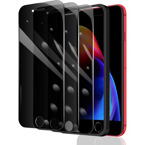 Lot De 3 Anti-Espion Verre Trempé Pour Iphone 7 Plus/8 Plus Avec Outil D'installation Facile, Privacy Film De Protection Écran Anti-Spy, Dureté 9h Glas, Anti Rayures, Sans Bulles