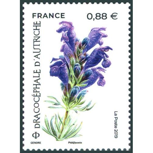 France 2019, Très Beau Timbre Neuf** Luxe Yvert 5324, La Flore En Danger, Dracocéphale D’Autriche.