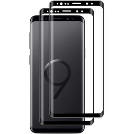 Pack De 2 Verres Trempés Pour Samsung Galaxy S9 - Couverture Totale 3d Bords Courbés, Dureté 9h, Anti-Rayures, Sans Bulles, Hd, Oléophobe