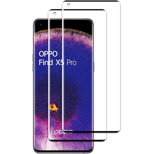 CAUC-Lot de 2, Verre Trempé Compatible avec Oppo Find X5 Pro, Film Protection écran - Anti Rayures - sans Bulles d'air -Ultra Résistant (HD Ultra Transparent) pour Oppo Find X5 Pro
