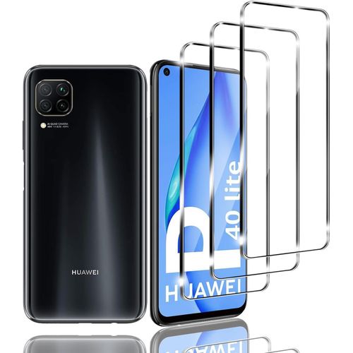 Pack De 3 Protège-Écrans En Verre Trempé Pour Huawei P40 Lite 0,26 Mm - Dureté 9h, Anti-Rayures, Anti-Bulles, Haute Transparence (Hd)