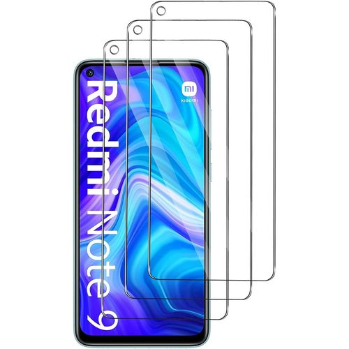 Pack De 3 Vitres De Protection En Verre Trempé Pour Xiaomi Redmi Note 9 - Dureté 9h, Bords 3d Incurvés, Anti-Rayures, Sans Bulles, Revêtement Oléophobe/Hydrophobe, Clarté Hd Et Sensibilité Tactile Élevée