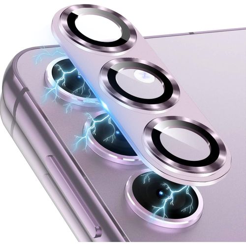 Caméra Arrière Protecteur Compatible Avec Samsung Galaxy S23/Galaxy S23 Plus, Métal Verre Trempé Caméra Protecteur D'écran Alliage Aluminium Film Pour Samsung Galaxy S23/Galaxy S23 Plus -Violet