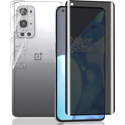Protecteur D'écran Confidentialité Oneplus 9 Pro ¿ 1 Verre Trempé 9h Anti-Espion + 2 Protège-Objectif Caméra, Sans Bulles, Tactile Réactif, Installation Facile