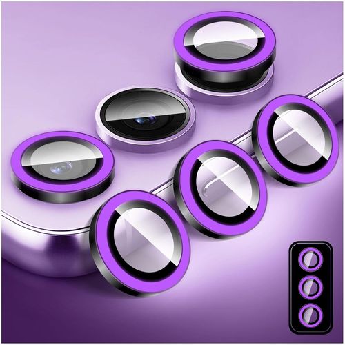 Protecteur D'objectif D'appareil Photo Lumineux Pour Samsung Galaxy S24 Plus, Protecteur D'écran De Couverture De Caméra En Verre Trempé Coloré, Anneaux En Alliage D'aluminium
