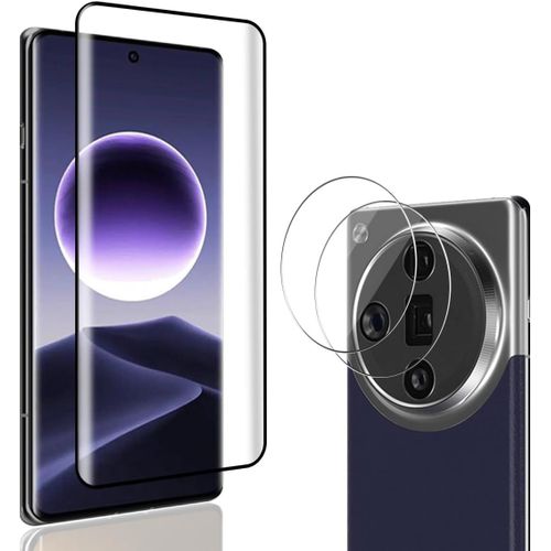 Tempered Glass For Oppo Find X7 Ultra Screen Protector [1 Pieces] And Oppo Find X7 Ultra Rear Camera Protector [2 Pieces],Transparent Hd Screen Protector For Oppo Find X7 Ultra