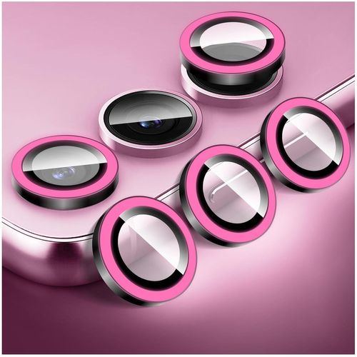 Protecteur D'objectif D'appareil Photo Lumineux Pour Samsung Galaxy A14/A24/A34/A54, Protecteur D'écran De Couverture De Caméra En Verre Trempé Coloré, Anneaux En Alliage D'aluminium