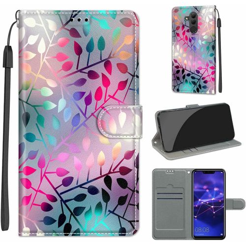 Coque Huawei Mate 20 Lite - Étui Portefeuille Cuir Pu À Rabat Avec Fermeture Magnétique, Protection Antichocs, Emplacements Cartes Et Support Horizontal