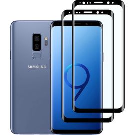 Lot De 2 Verres Trempés À Couverture Complète Pour Samsung Galaxy S9 ¿ 3d Incurvé, 9h Anti-Rayures, Hd, Sans Bulles, Installation Facile, Revêtement Oléophobe