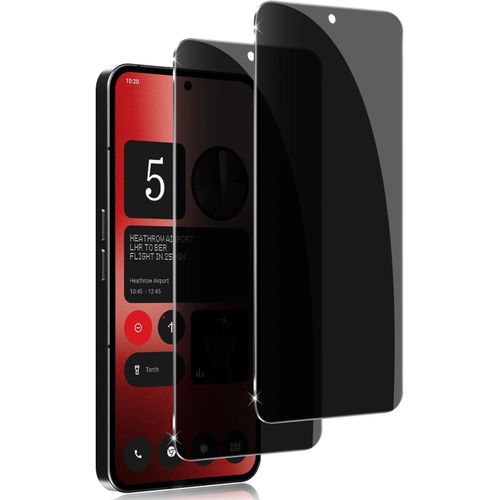 Lot De 2 Verres Trempés Confidentialité 9h Pour Nothing Phone (2a/2a Plus) - Protection Écran Anti-Espion Anti-Rayures, Installation Facile