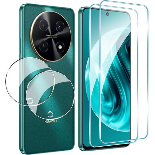 Verre Trempé Écran Et Protection Lentille Pour Huawei Nova 12i - Ultra Fin 0,25 Mm 9h, Hd Oléophobe/Hydrophobe, Anti-Rayures, Pose Sans Bulles