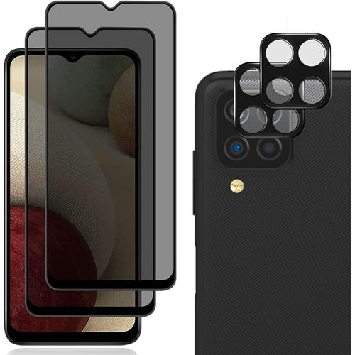 KAL-Verre Trempé Pour Xiaomi Redmi Note 13 Pro 4G, Anti-Espion Anti-Spy Privacy Film Protection Vitre 3D Couverture 9H Ultra Résistant Écran Privé Protecteur Et Caméra Arrière Protecteur (2 + 2 Pièce