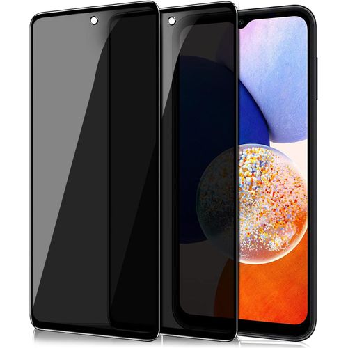 Verre Trempé Confidentialité Compatible Samsung Galaxy A14 5g ¿ Protection Anti-Espion 9h, Bords 3d, Hd Tactile Sensible, Anti-Rayures (Lot De 2)