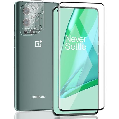 Verre Trempé Pour Oneplus 9 Pro - 1 Film Écran + 2 Protections Lentille, Dureté 9h, 0,33 Mm, Bords 2.5d, Anti-Empreintes, Haute Transparence, Résistant Aux Rayures