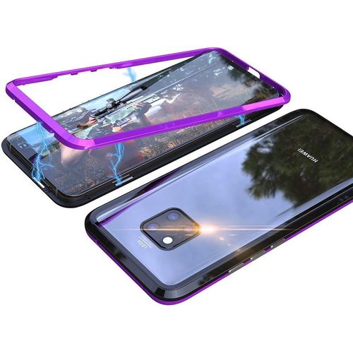 Coque Magnétique Huawei Mate 20 X - Étui Cadre Métallique Renforcé Antichoc 360° Avec Aimants Puissants, Fermeture Auto Et Protège-Écran Inclus