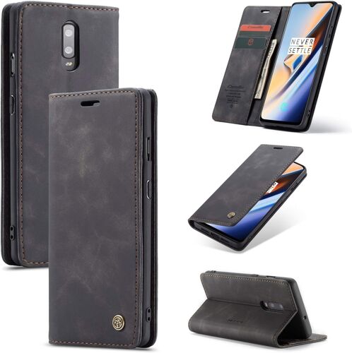Coque Pour Oneplus 7,Portefeuille Housse En Cuir Flip Case,Avec Porte Cartes,Fonction De Support,Fermeture Magnetique - Noir