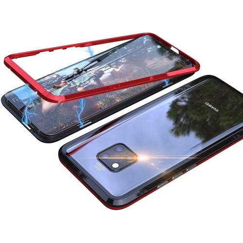 Coque Magnétique En Métal 360° Pour Huawei Mate 20 X - Cadre Anti-Choc À Aimants Puissants, Flip Cover Avec Protecteur D'écran Inclus