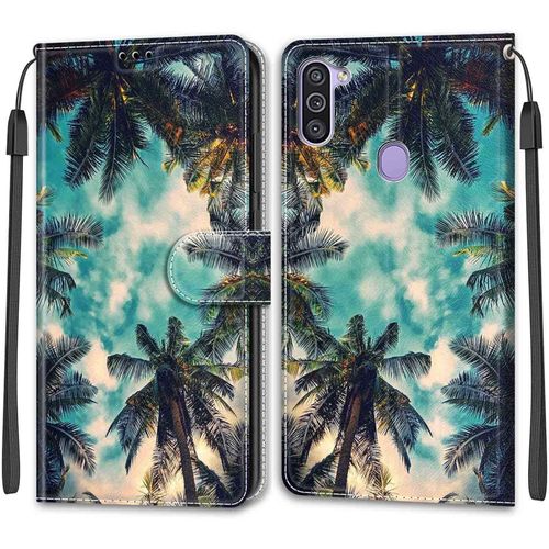 Coque Portefeuille Antichoc Compatible Samsung Galaxy M11 / A11 - Étui Flip Cuir Pu Avec 2 Emplacements Cartes, Fermeture Magnétique, Support Et Tpu Souple