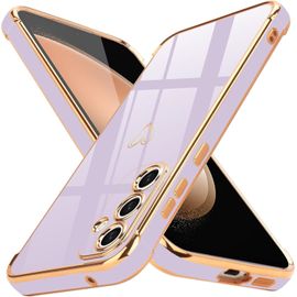 Coque Compatible avec Samsung Galaxy S24 5G, Étui Samsung S24 Coque Motif d'Amour Coeur en Silicone pour Femme et Fille Antichoc TPU Coque pour Samsung Galaxy S24 5G Violet