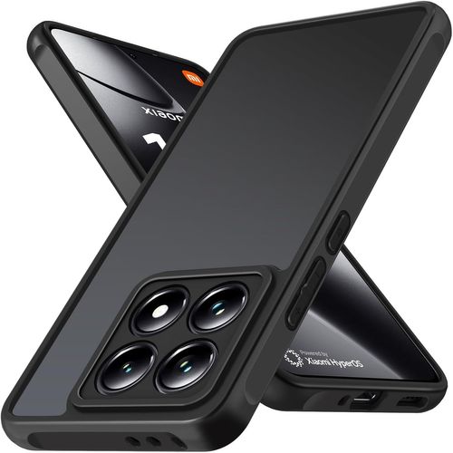 Coque Pour Xiaomi 14t 5g - Dos Mat Translucide, Bumper Antichoc Militaire, Protection Caméra & Écran, Silicone Souple Anti-Rayures, Fine Et Grip - Noir