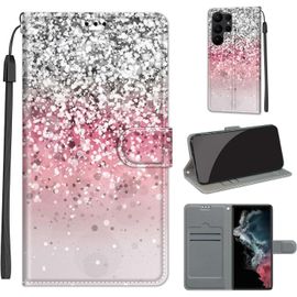 Coque Samsung Galaxy S23 Ultra - Étui Portefeuille À Rabat En Cuir Pu Antichoc Avec Fermoir Magnétique, Porte¿Cartes Intégré Et Fonction Support