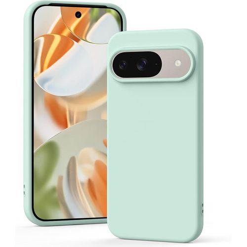 Coque Silicone Compatible Google Pixel 9 & Pixel 9 Pro (6,3"") - Doublure Microfibre, Ultra-Fine Et Flexible, Bords Surélevés Pour Écran Et Appareil Photo, Toucher Doux