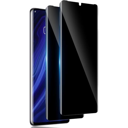 CAUC-pour Huawei P30 Pro Verre Trempé Anti Espion, 2 Pièces 9H Dureté Privacy Film de Protection Écran, efficace contre les Anti-Rayures Sans Bulles Anti-Spy 3D Vitre Protecteur - Noir