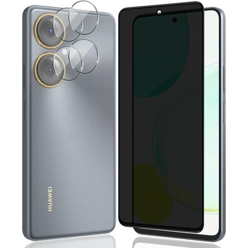 Verre Trempé Anti-Espion Pour Huawei Nova 11i - 1 Protecteur D'écran Confidentialité + 2 Protège-Lentilles Caméra, 9h Anti-Rayures, Installation Facile