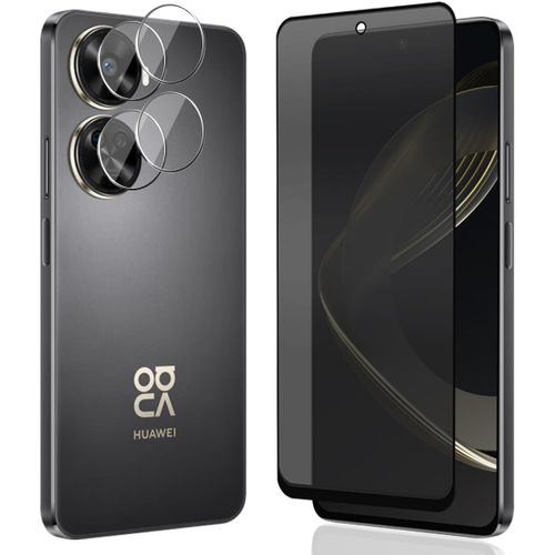 Verre Trempé Pour Huawei Nova 11 Se. Huawei Nova 11 Se Protection D'écran Confidentialité 1 Pcs Et Huawei Nova 11 Se D'objectif Arrière Protecteur 2 Pcs, 9h Anti Espion Pour Huawei Nova 11 Se