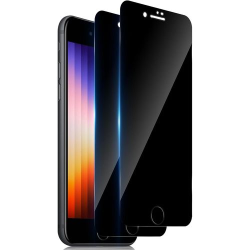 Verre Trempé Anti-Espion Pour Iphone Se 3 (2022) / Se 2 (2020) Et Iphone 8/7 ¿ Lot De 2, Protection Écran Confidentialité 9h Anti-Rayures Oléophobe Haute Sensibilité Sans Bulles