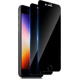 Verre Trempé Anti-Espion Pour Iphone Se 3 (2022) / Se 2 (2020) Et Iphone 8/7 ¿ Lot De 2, Protection Écran Confidentialité 9h Anti-Rayures Oléophobe Haute Sensibilité Sans Bulles