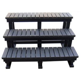 ESCALIER COMPOSITE GREY 3 MARCHES H 73,5 X L 86 L 126,5 CM