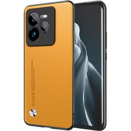 Coque Étui Business En Cuir Pu Pour Realme Gt 7 Pro (6,78 Pouces) - Protection Tpu Antichoc & Antidérapante, Jaune