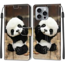 Coque Étui Portefeuille Iphone 16 Pro Max - Cuir Synthétique & Tpu, Fermeture Magnétique, 2 Fentes Cartes, Support Horizontal