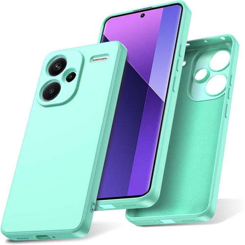 Coque Pour Xiaomi Redmi Note 13 Pro Plus 5g Case En Silicone, Etui De Protection Antichoc Cover Etui Housse Silicone Ultra Mince Pour Redmi Note 13 Pro+, Vert Menthe