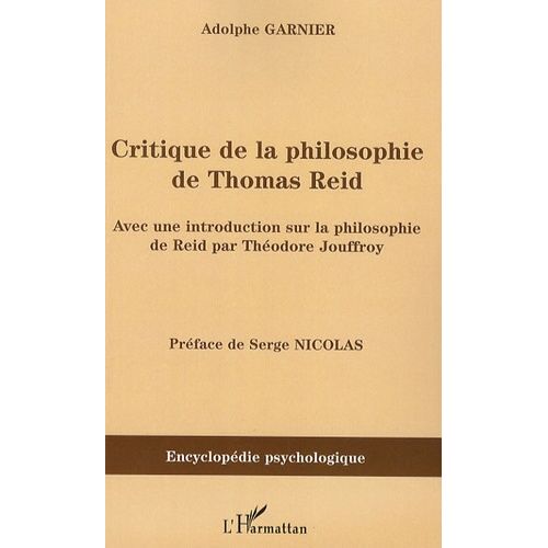 Critique De La Philosophie De Thomas Reid