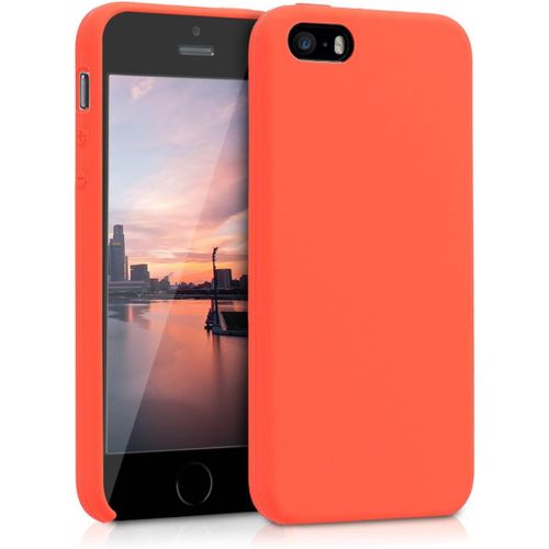 Housse Compatible Avec Apple Iphone Se (1.Gen 2016) / Iphone 5 / Iphone 5s Coque - Housse De Téléphone Protection Souple En Tpu Silicone - Néon Orange