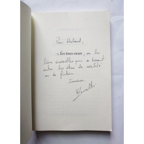 Valérie Zenatti Les Âmes Soeurs Avec Un Envoi Autographe Signé 2010 Editions De L'Olivier