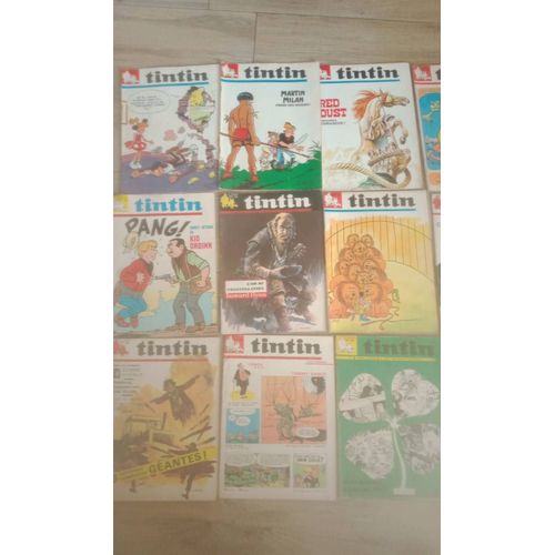 Tintin Revue 1970 Lot De 10