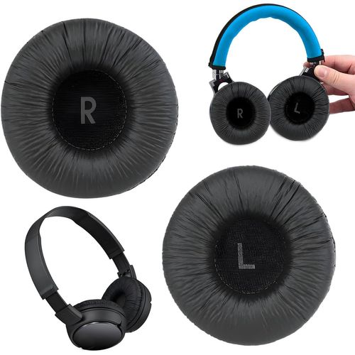 KAL-Mousse Casque Jbl,Coussinet Casque Jbl,Coussinets D'Oreille Remplacement Pour Jbl 70Mm, Protection Casque Audio Avec Mousse À Mémoire Pour Jbl Oreillettes (Noir,1 Pair)