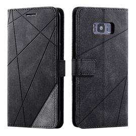 Étui Pour Samsung Galaxy S8 Plus Magnétique Porte-Cartes Kickstand Antichoc Portefeuille Flip Folio Cuir Pu - Noir