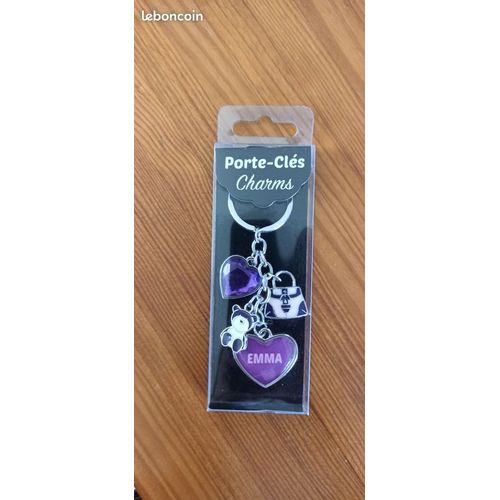 Porte Clefs Charms Coeur Ours Sac "Emma" Edition Du Tonnerre Neuf