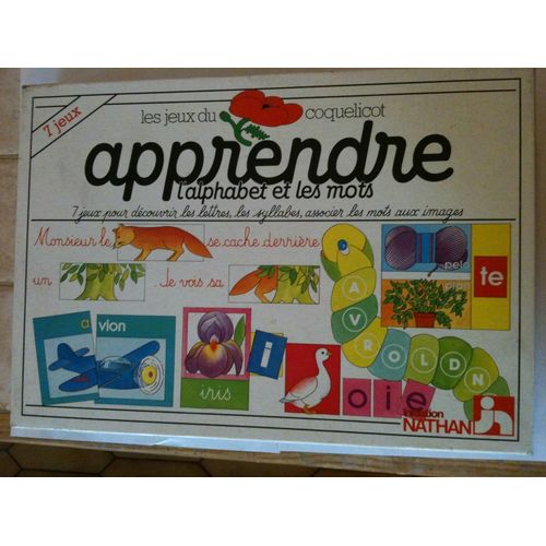 Les Jeux Du Coquelicot Nathan Apprendre L'Alphabet Et Les Mots 1984