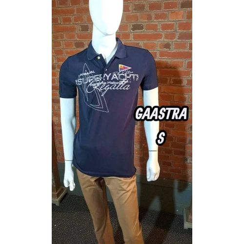 Gaastra Taille S Superbe Polo Manches Courtes Bleu Marine Homme Mallorca