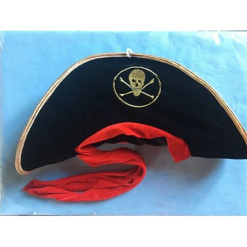 Lot Pirate : Chapeau De Pirate Disneyland Paris + Longue Vue Pirate + Boucle D'oreilles Pirate