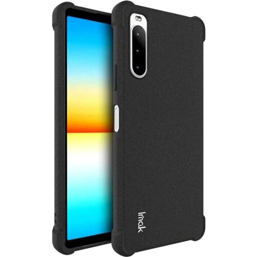 Coque Sony Xperia 10 IV - TPU antichoc avec protecteur d'écran,noir mat noir mat