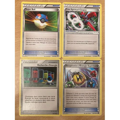 (2631) Super Ball + Lien Spirituel Cizayox + Recherche D’Énergie + Récupération D’Énergie Supérieure (Pokemon) 